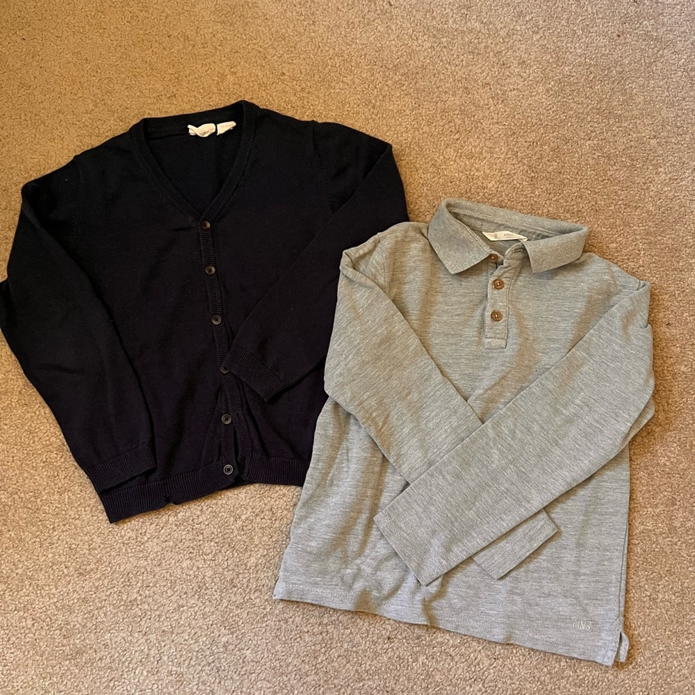Mango boys long shirt and light cardigan